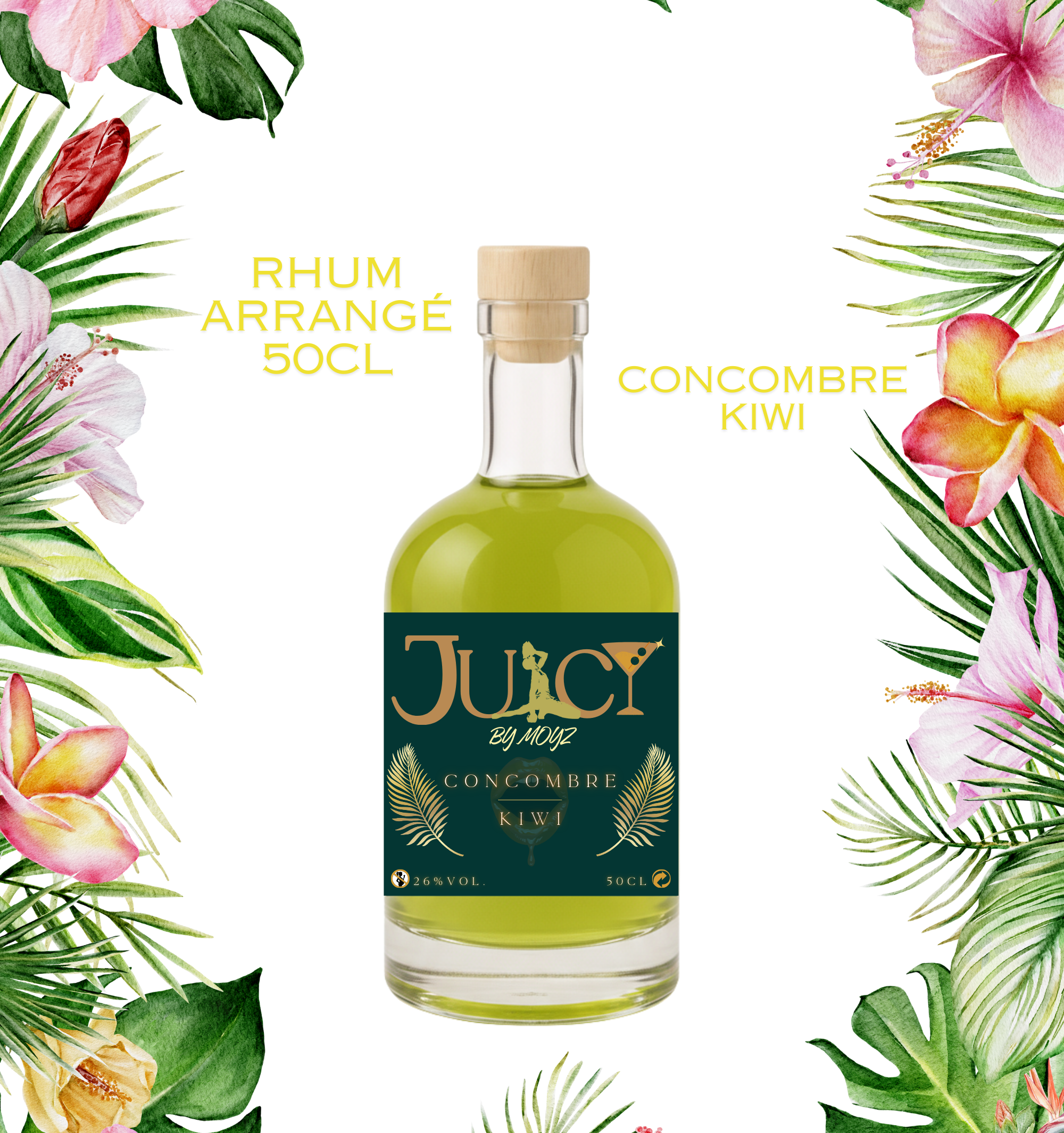 Rhum Arrangé Concombre Kiwi 50cl